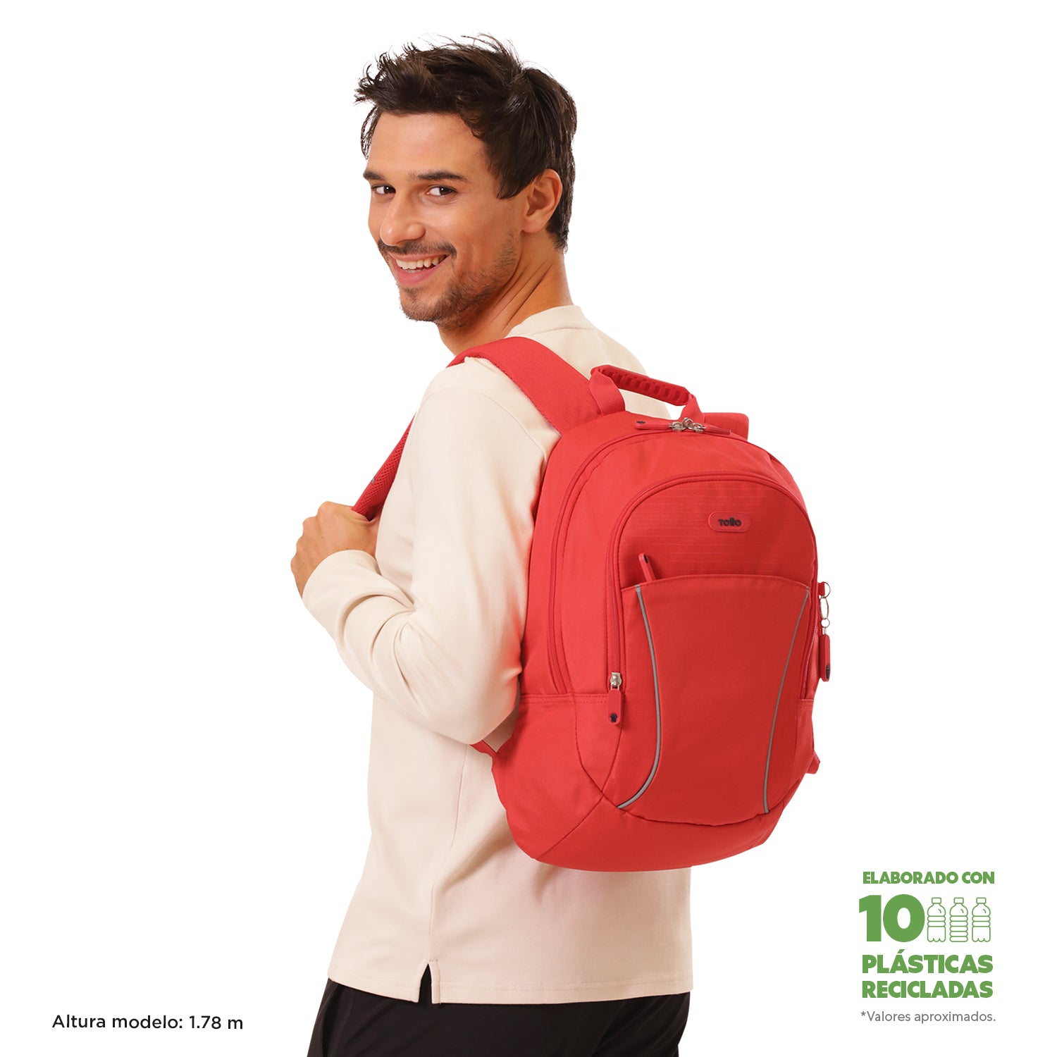 Mochila Universitaria  Arvas Unisex Roja