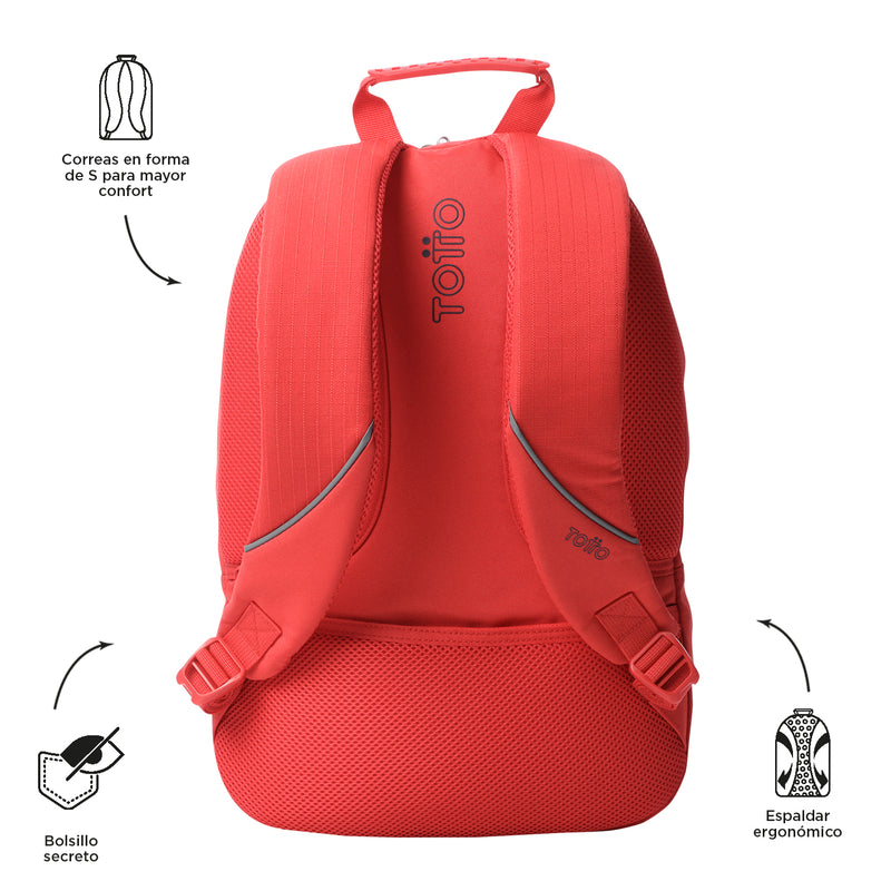 Mochila Universitaria Porta PC 14" Arvar 2.0 Unisex Roja