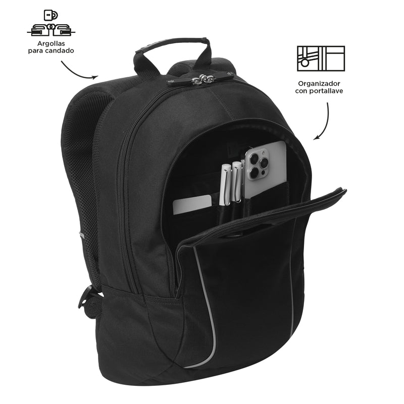 Mochila Universitaria Porta PC 14" Arvar 2.0 Negro