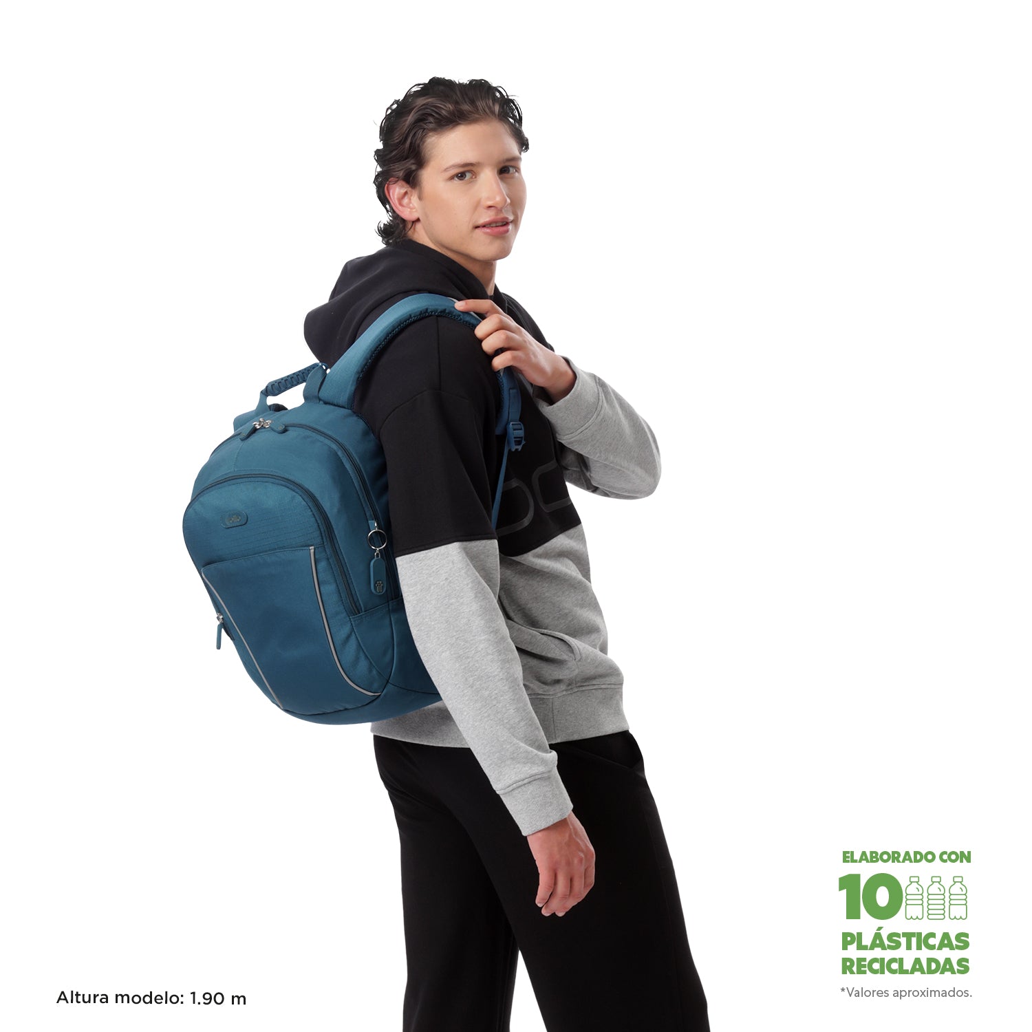 Mochila Universitaria Porta Laptop 14" Arvar 2.0 Azul Hombre