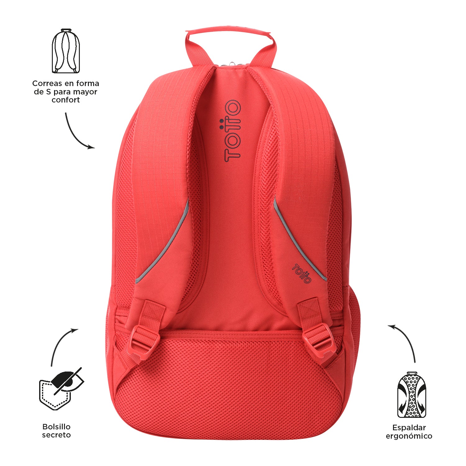 Mochila Universitaria Porta Laptop 15.4" Cambri 2.0 Roja Unisex