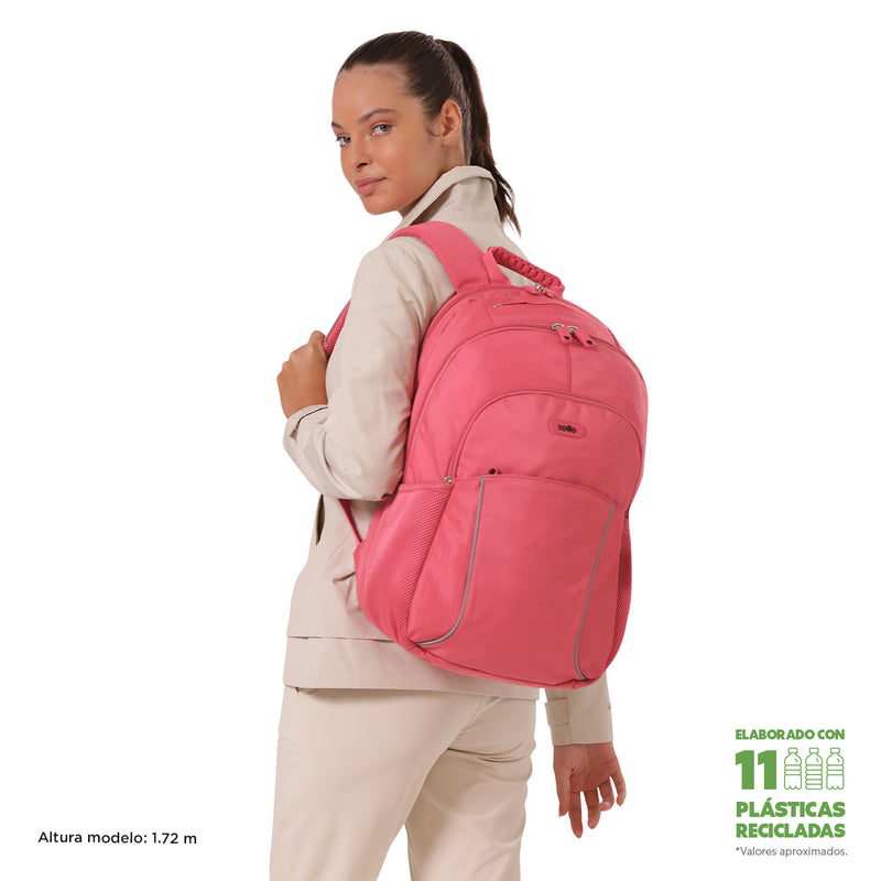 Mochila Universitaria Porta Laptop 15.4" Cambri 2.0 Rojo Mujer