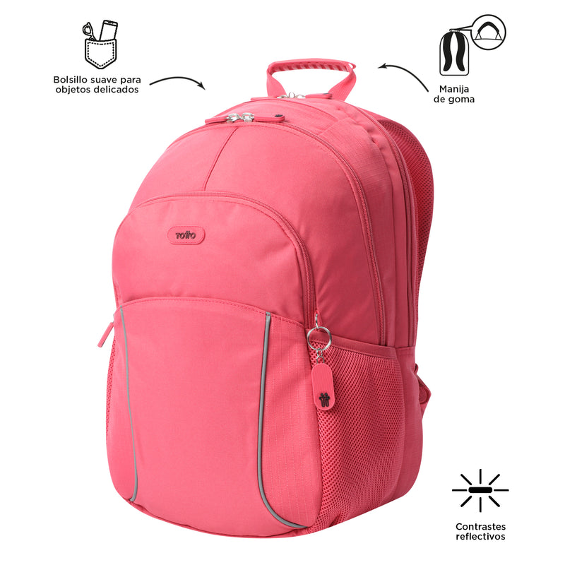 Mochila Universitaria Porta Laptop 15.4" Cambri 2.0 Rojo Mujer