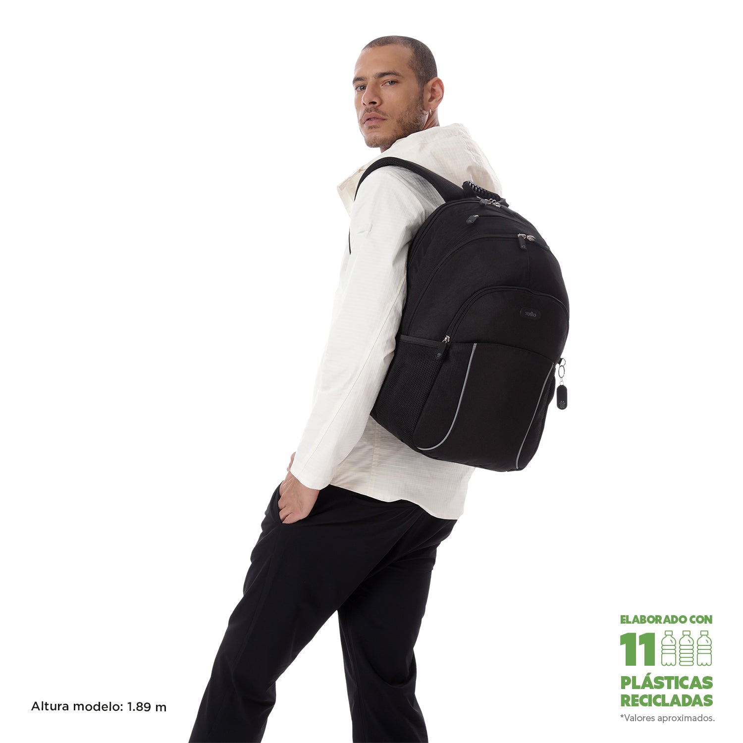 Mochila Universitaria Cambri 2.0 Porta Laptop 15.4" Negro