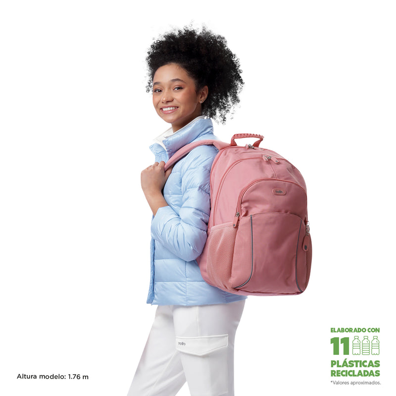 Mochila Universitaria Porta PC 15.4" Cambri 2.0 Rosado Mujer