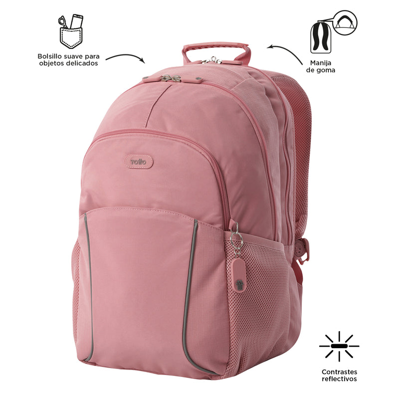 Mochila Universitaria Porta PC 15.4" Cambri 2.0 Rosado Mujer