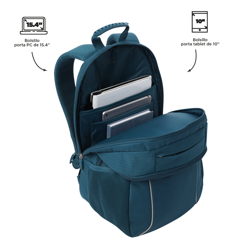 Mochila Universitaria Cambri 2.0 Porta PC 15.4" Azul Hombre
