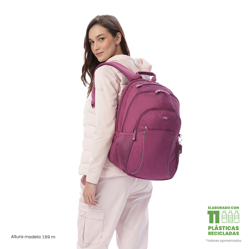 Mochila Universitaria Porta PC 15.4" Cambri 2.0 Rosado Mujer