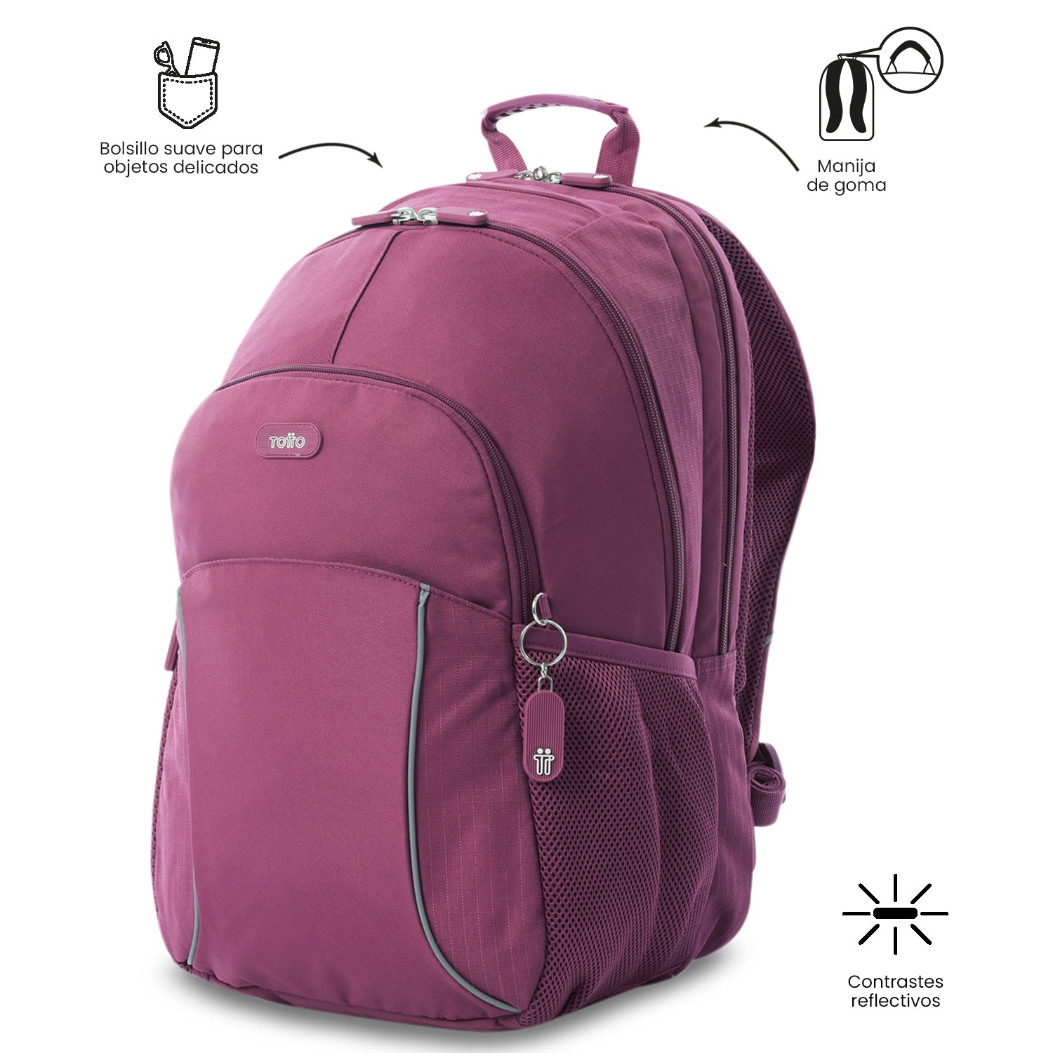 Mochila Universitaria Porta PC 15.4" Cambri 2.0 Rosado Mujer