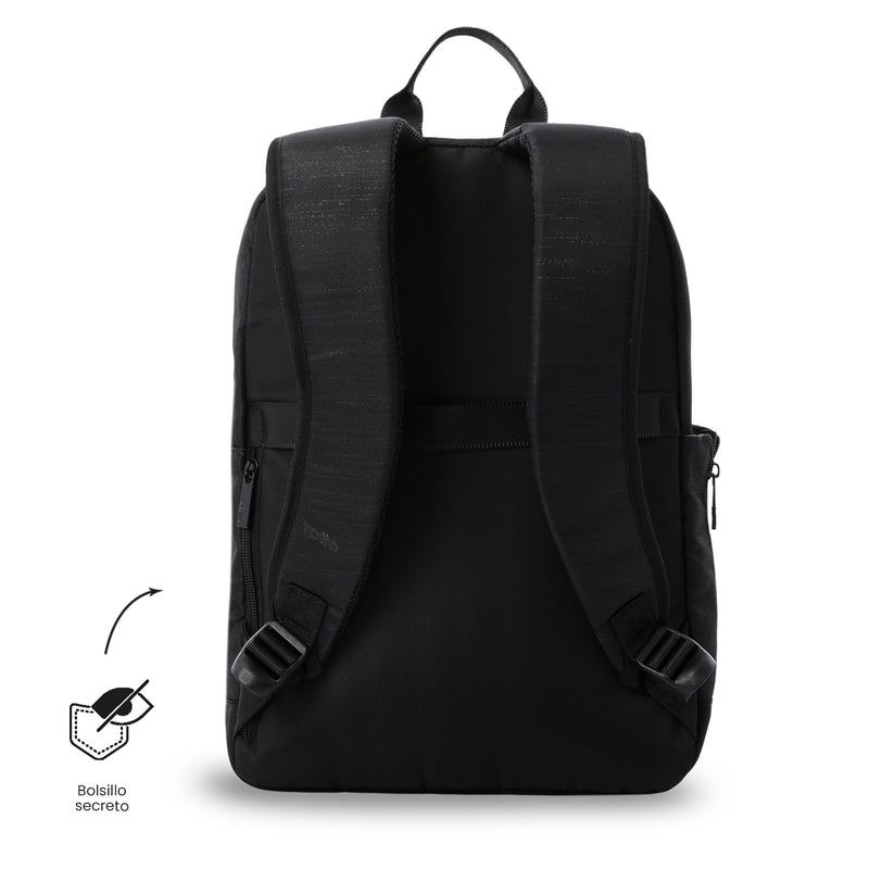 Mochila Universitaria Modena M2 Shiny Porta PC 13" Negro Mujer