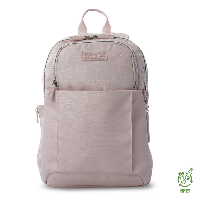 Mochila  Universitaria Modena M2 Shiny Porta PC 13" Rosado Mujer