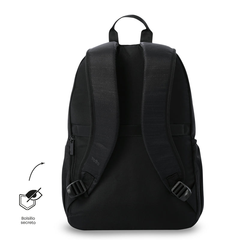 Mochila Universitaria Modena M3 Shiny Porta PC 13" Negro Mujer