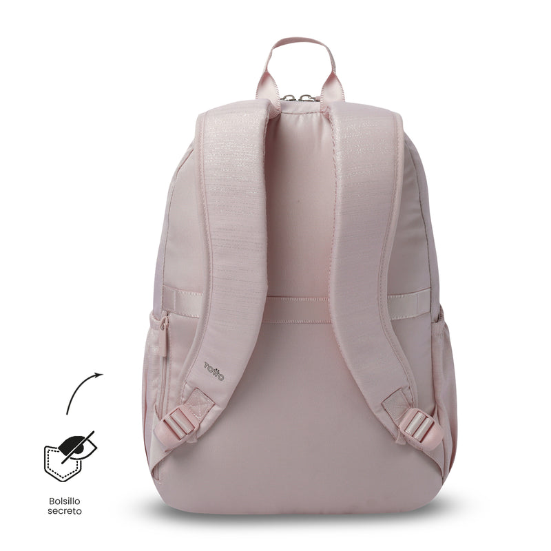 Mochila Universitaria Modena M3 Shiny Porta PC 13" Rosado Mujer