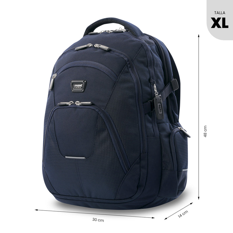 Mochila Táctico Porta PC 15.4"  Polixan 2.0 Azul Hombre