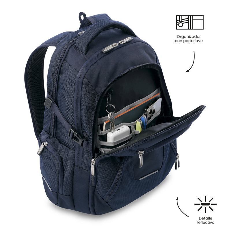 Mochila Táctico Porta PC 15.4"  Polixan 2.0 Azul Hombre