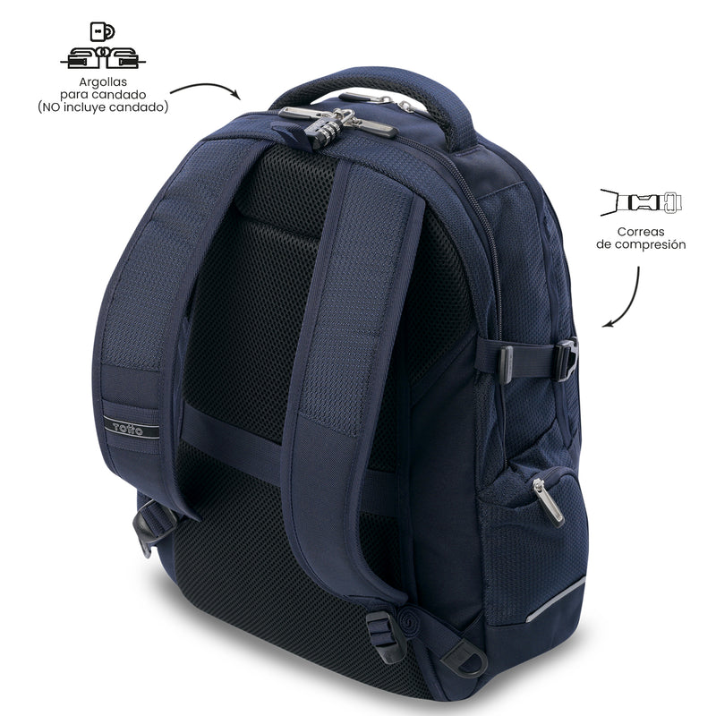 Mochila Táctico Porta PC 15.4"  Polixan 2.0 Azul Hombre