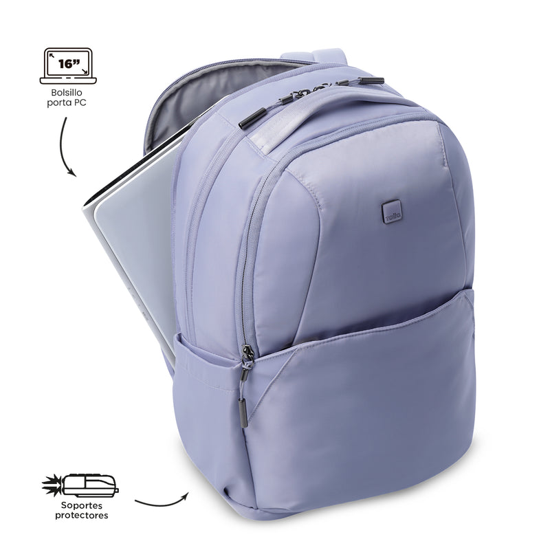 Mochila Ejecutiva Porta PC 16"  Roxanne Morado Mujer