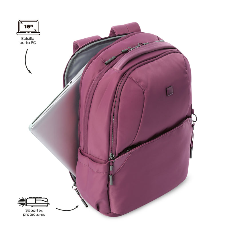 Mochila Ejecutiva Porta PC 16"  Roxanne Rosado Mujer