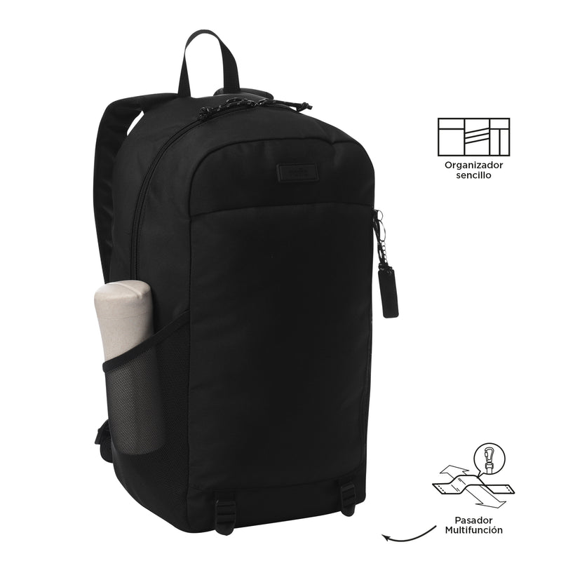 Mochila Universitaria Rambo Porta Laptop 15" Negro Unisex