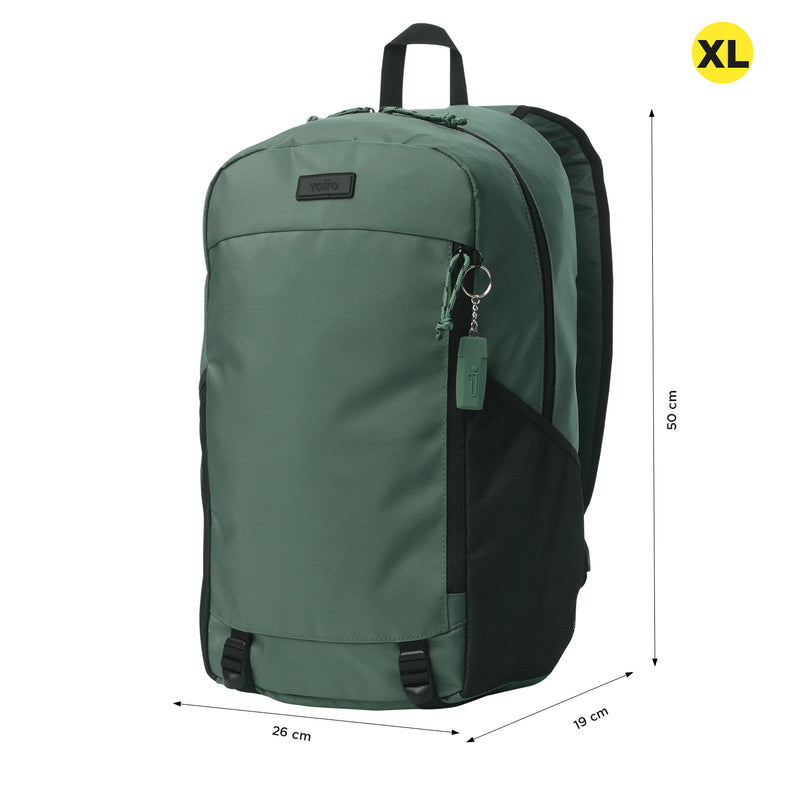 Mochila Universitaria Rambo Porta Laptop 15" Verde Hombre