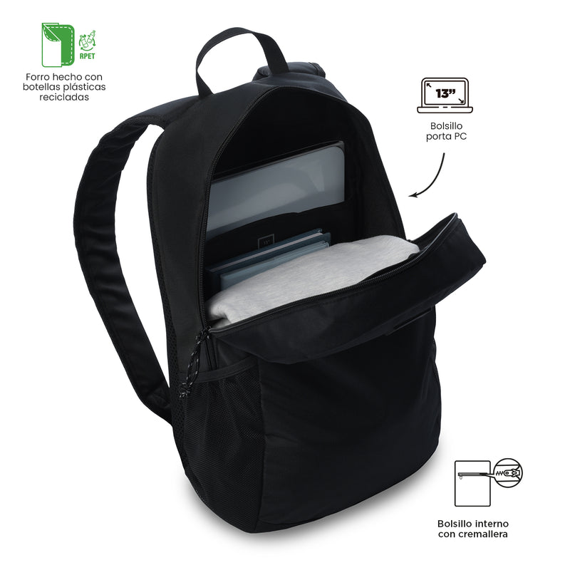 Mochila Universitario Rocky 2.0 Porta PC 13" Negro Unisex