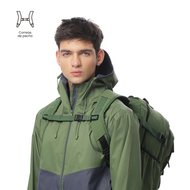 Mochila Universitaria Porta PC 15.4" Spa Verde Hombre