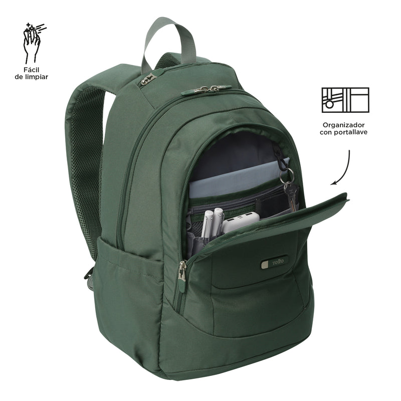 Mochila Universitaria Goctal 2.0 Porta Laptop 14" Verde Hombre