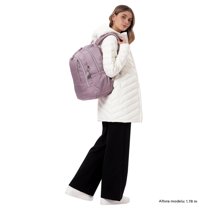 Mochila Universitaria Goctal Twill 2.0 Porta Laptop 14" Rosado Mujer