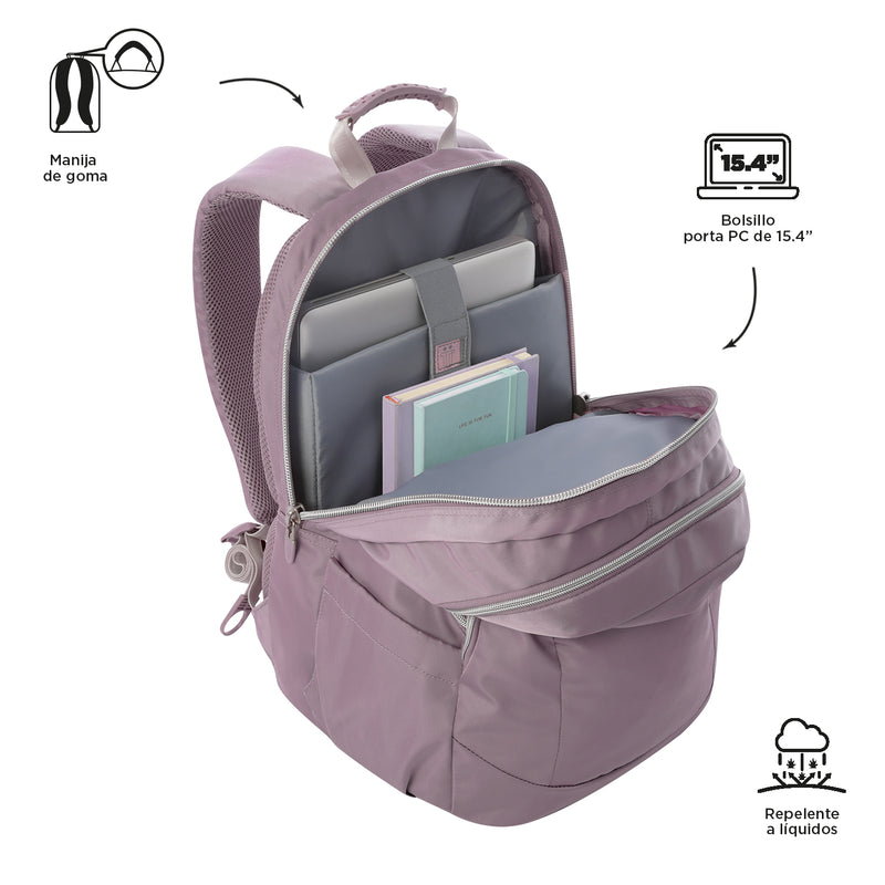 Mochila Universitaria Krimmler Twill 2.0 Porta Laptop 15.4" Rosado