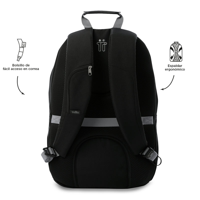 Mochila Universitaria Porta PC 15.4" Krimmler 2.0 Negro Unisex
