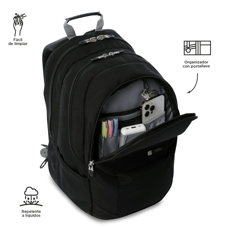 Mochila Universitaria Porta PC 15.4" Krimmler 2.0 Negro Unisex