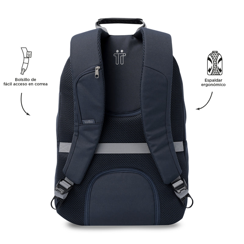 Mochila Universitaria Porta PC 15.4" Krimmler 2.0 Azul Unisex