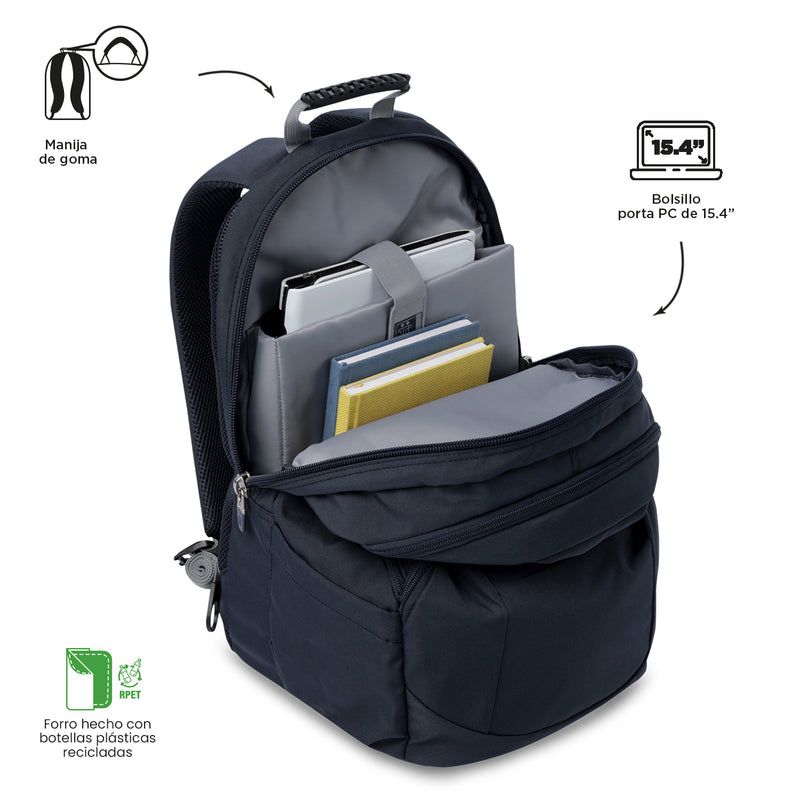 Mochila Universitaria Porta PC 15.4" Krimmler 2.0 Azul Unisex