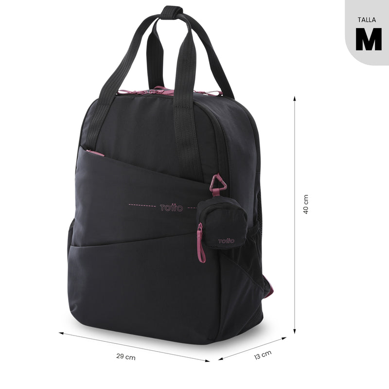 Mochila Universitaria Porta PC 15.4" Suzuka Negro Mujer