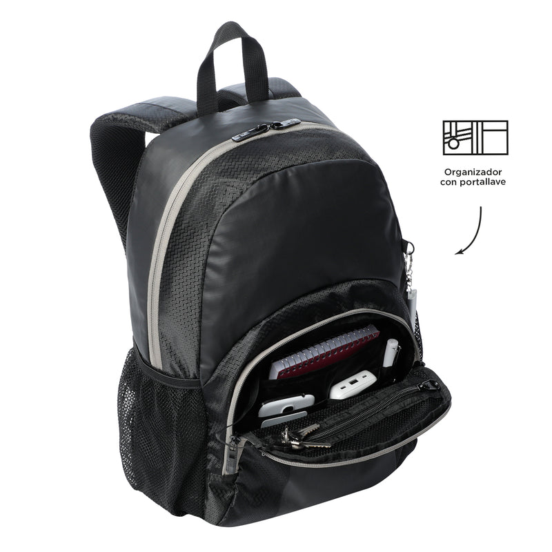 Mochila Juvenil Teck 2.0 Mediana Porta PC 15.4" Negro