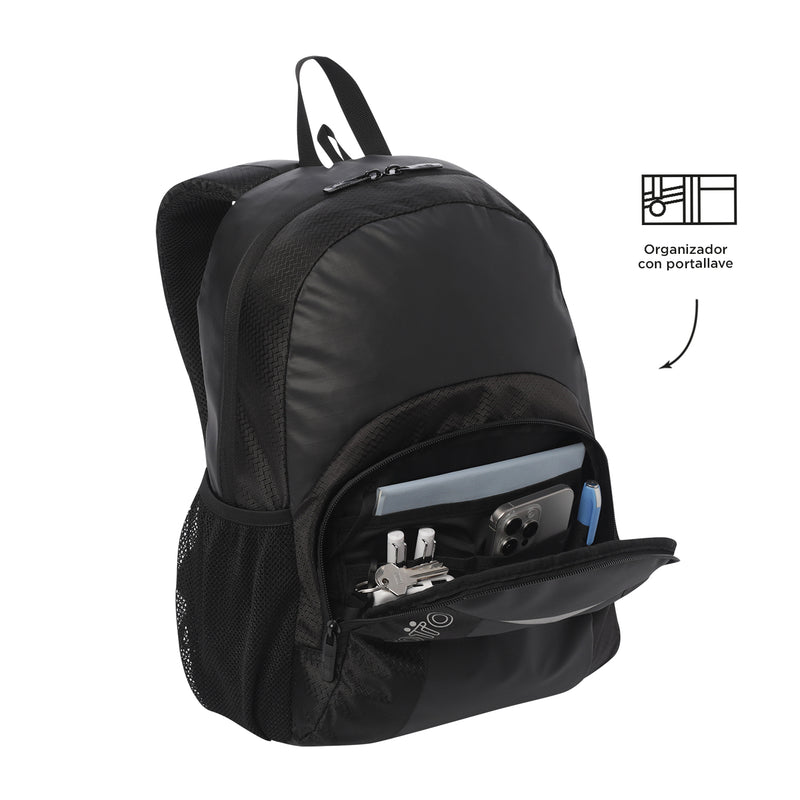 Mochila Universitaria Teck 2.0 Porta PC 13" Negro Hombre