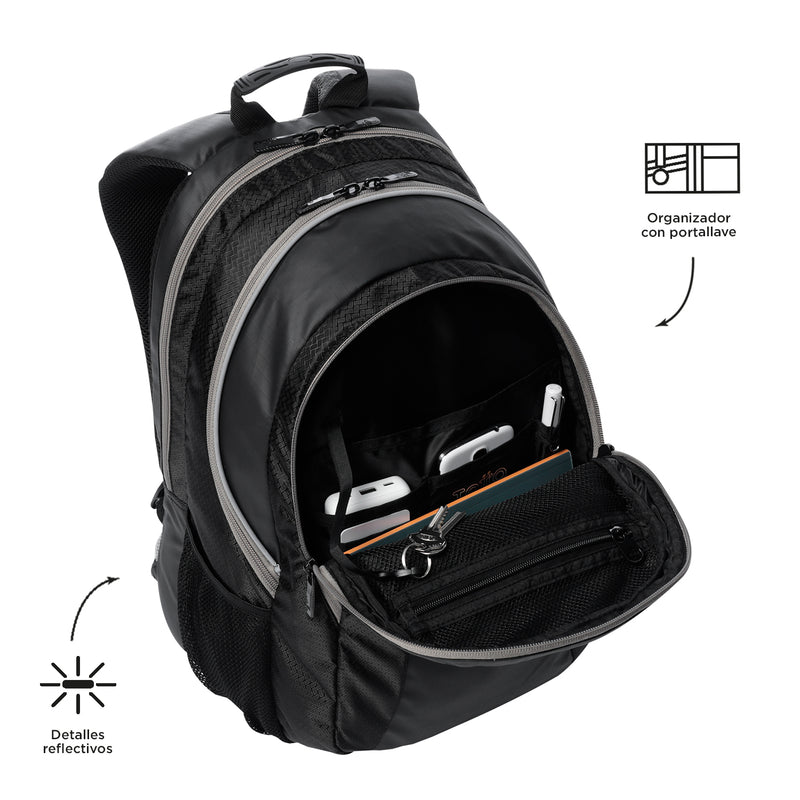 Mochila Juvenil Teck 2.0 Grande Porta PC 15.4" Negro