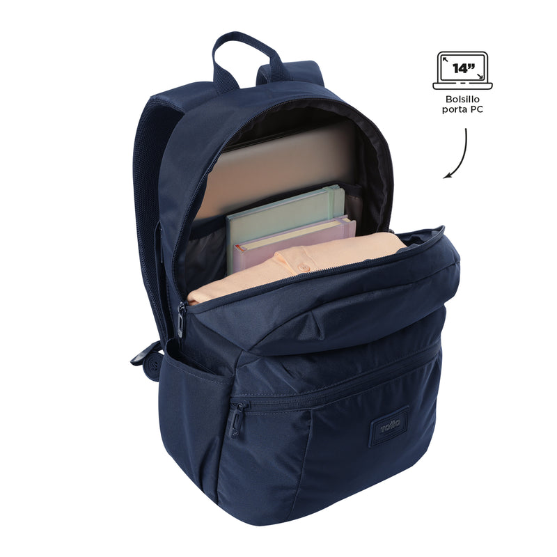 Mochila Universitaria Porta PC 14" Trik Azul Unisex