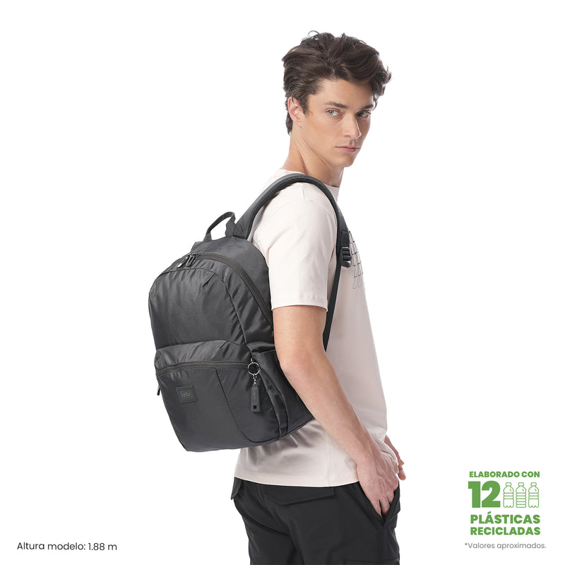 Mochila Universitaria Porta PC 14" Trik Gris Unisex