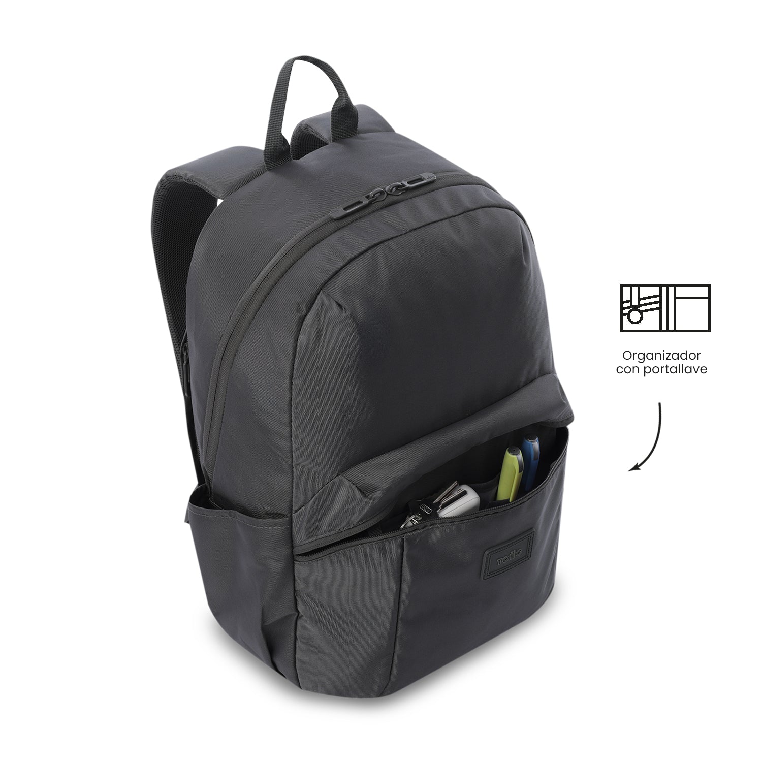 Mochila Universitaria Porta PC 14" Trik Gris Unisex