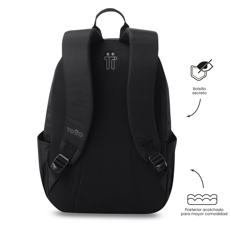 Mochila Universitaria Porta PC 14" Trik Negro Unisex