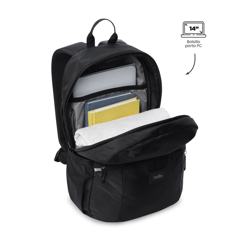 Mochila Universitaria Porta PC 14" Trik Negro Unisex