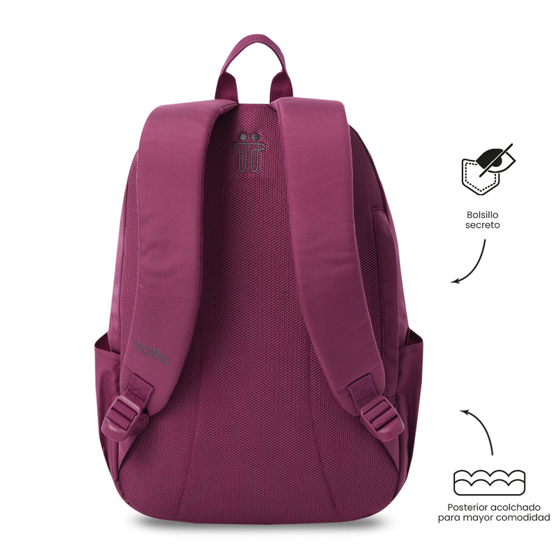 Mochila Universitaria Porta PC 14" Trik Rosado Mujer