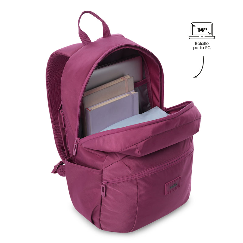Mochila Universitaria Porta PC 14" Trik Rosado Mujer
