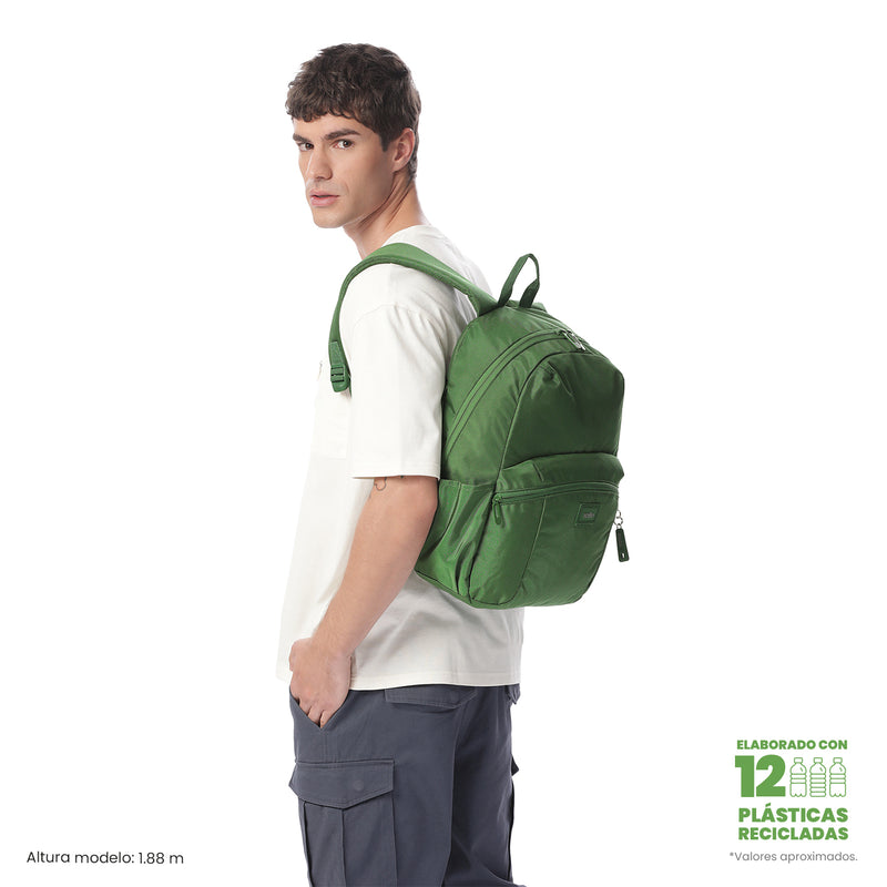 Mochila Universitaria Porta PC 14" Trik Verde Hombre