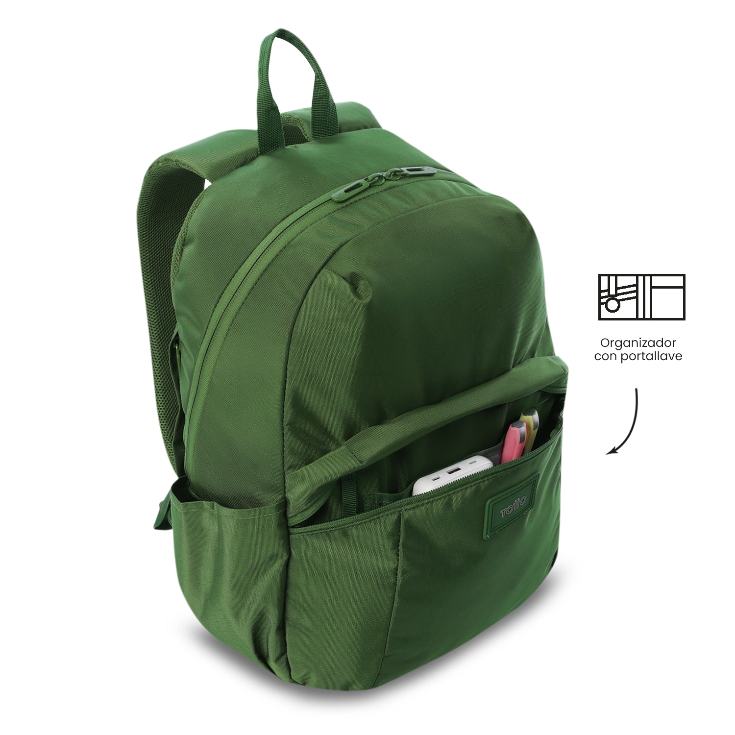Mochila Universitaria Porta PC 14" Trik Verde Hombre