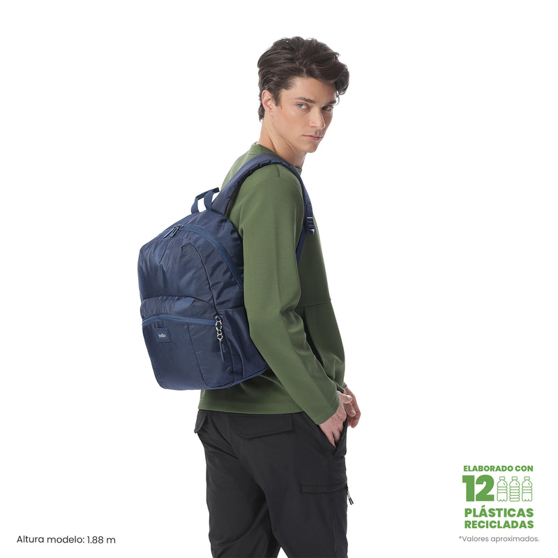 Mochila Universitaria Porta PC 14" Trik Azul Unisex