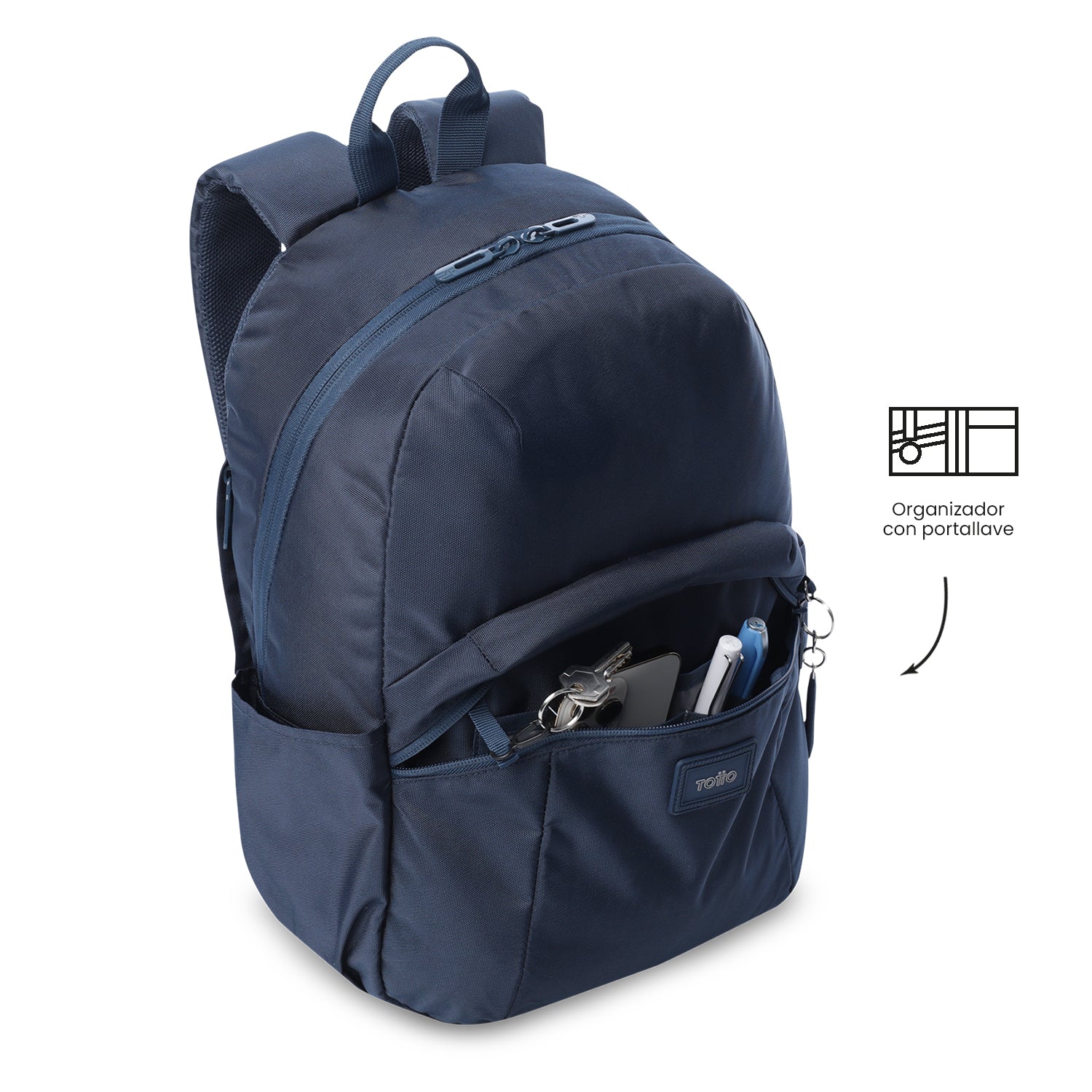 Mochila Universitaria Porta PC 14" Trik Azul Unisex
