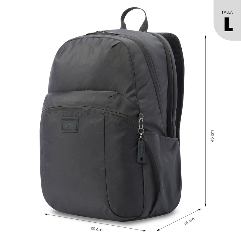 Mochila  Universitaria Porta PC 15.4" Trik Grande Gris Unisex