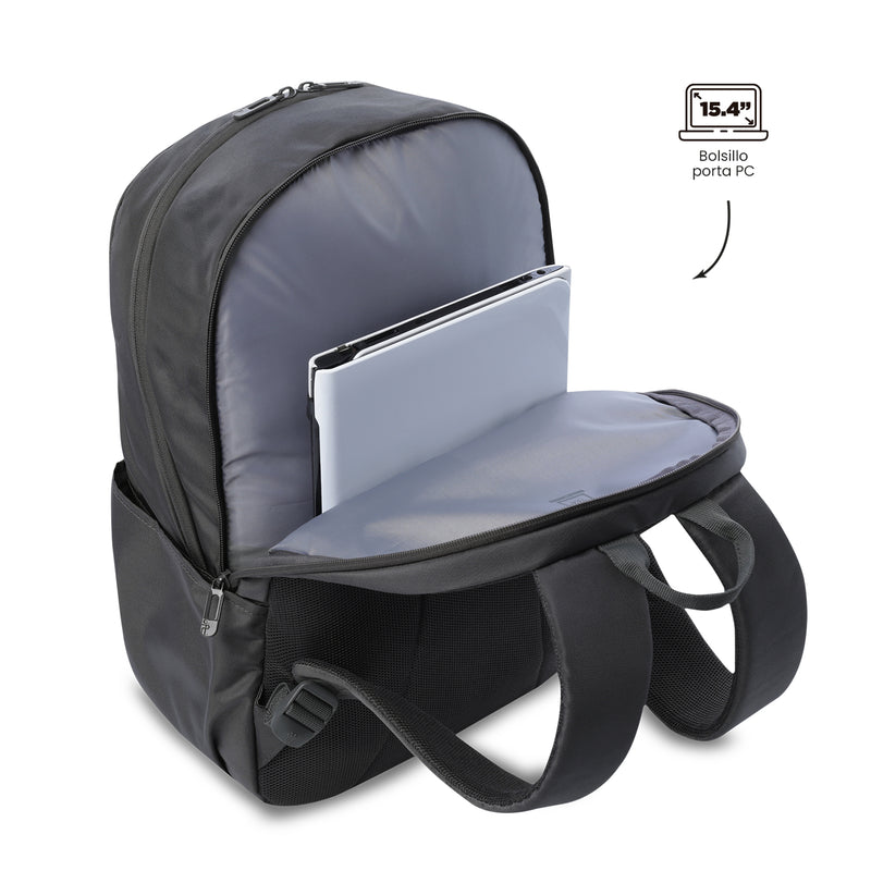 Mochila  Universitaria Porta PC 15.4" Trik Grande Gris Unisex
